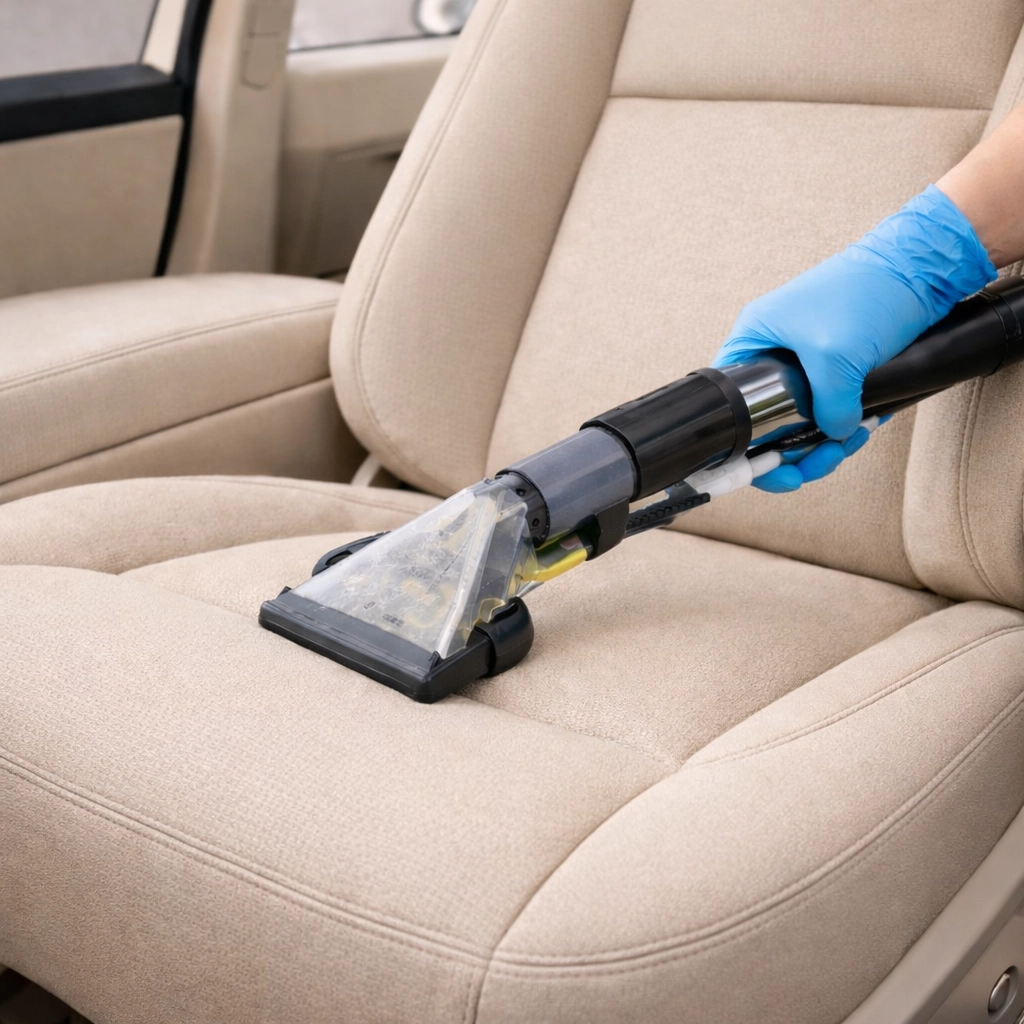 Autositz reinigung beige